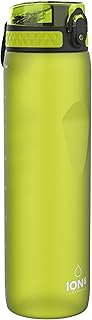 Ion8 1 Litre Water Bottle, Leak Proof, Flip Lid, Carry Handle, Rapid Liquid Flow, Dishwasher Safe, BPA Free, Soft Touch Contoured Grip, Ideal for Sports and Gym, Carbon Neutral Recyclon