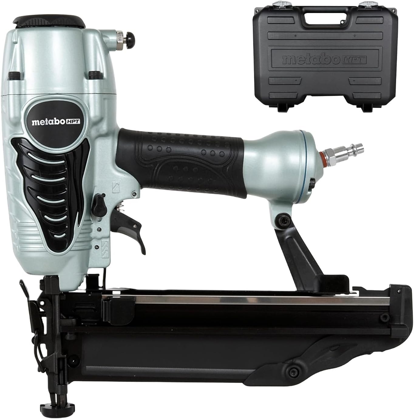 Metabo HPT Finish Nailer with Air Duster, Pro-Preferred Pneumatic Power Nailers, Ideal for Molding, Chair Rail, and Cabinetry, Lightweight 3.7 lbs, 16 Gauge, 1″ to 2-1/2″ Finish Nails, NT65M2S