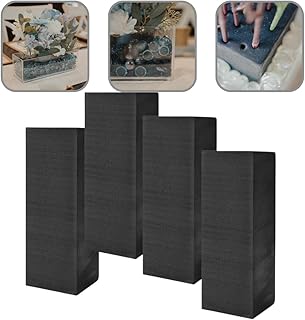 XCEL Floral Foam Blocks - Reusable, Weather Resistant Foam - Perfect for Fresh & Artificial Flower Arrangements, Crafts, Planter Boxes, Home Decor & More - 4-Pk, Black (9” x 3” x 3”)