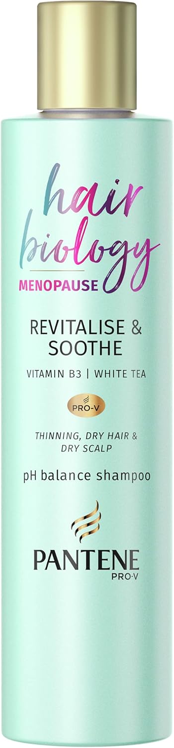 Pantene Revitalize & Soothe Menopause Shampoo, Hair Thickening Shampoo, 250ml, For Dry Hair And Scalp, Helps densify Thinning Hair, Vitamin B3 & White Tea, Hair Thickening Products For Women