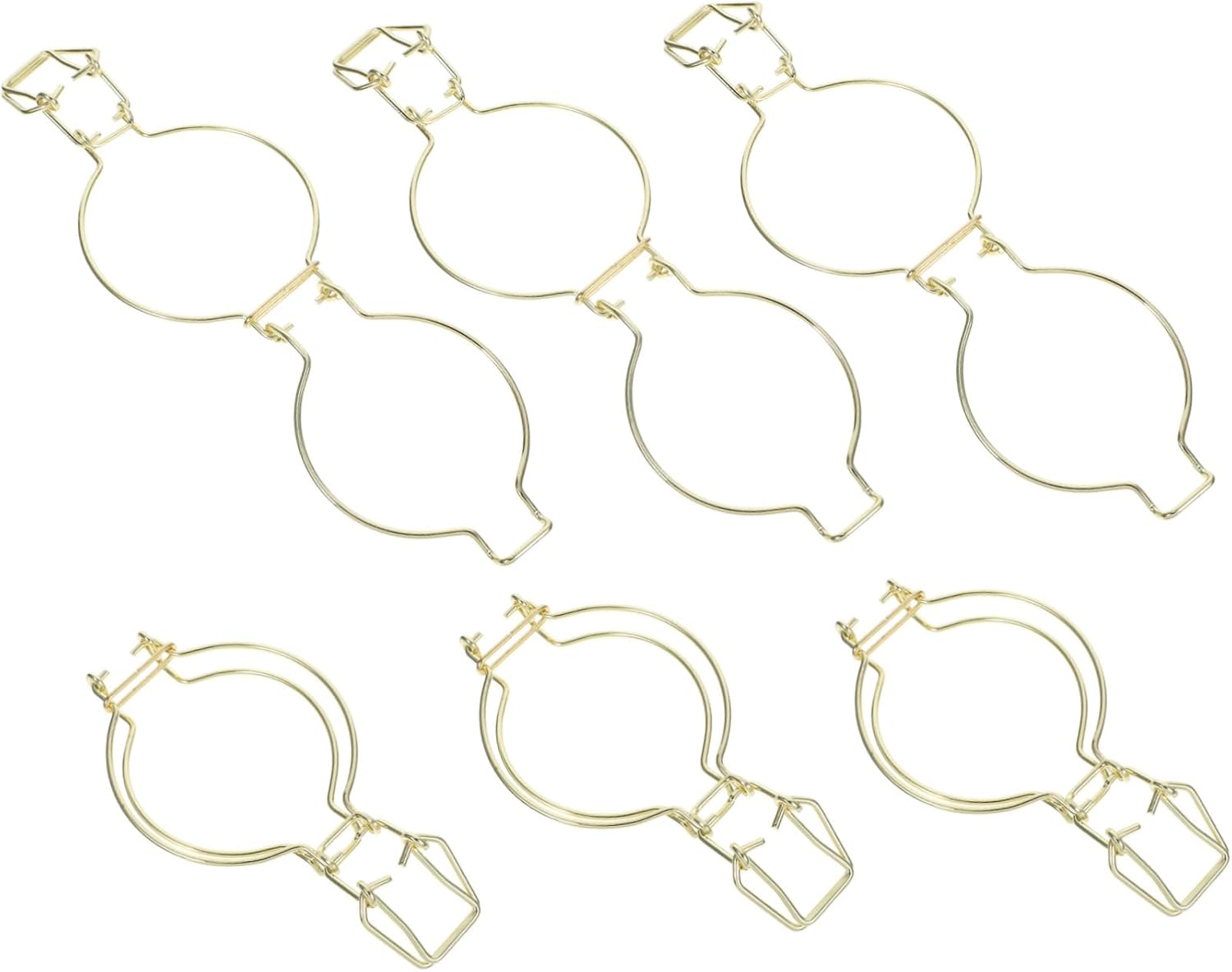 6pcs Airtight Glass Storage Jars Stainless Steel Clips Elegant Kitchen Canisters for Food Storage Jar Accessories for Tea Leaves and Pantry Staples