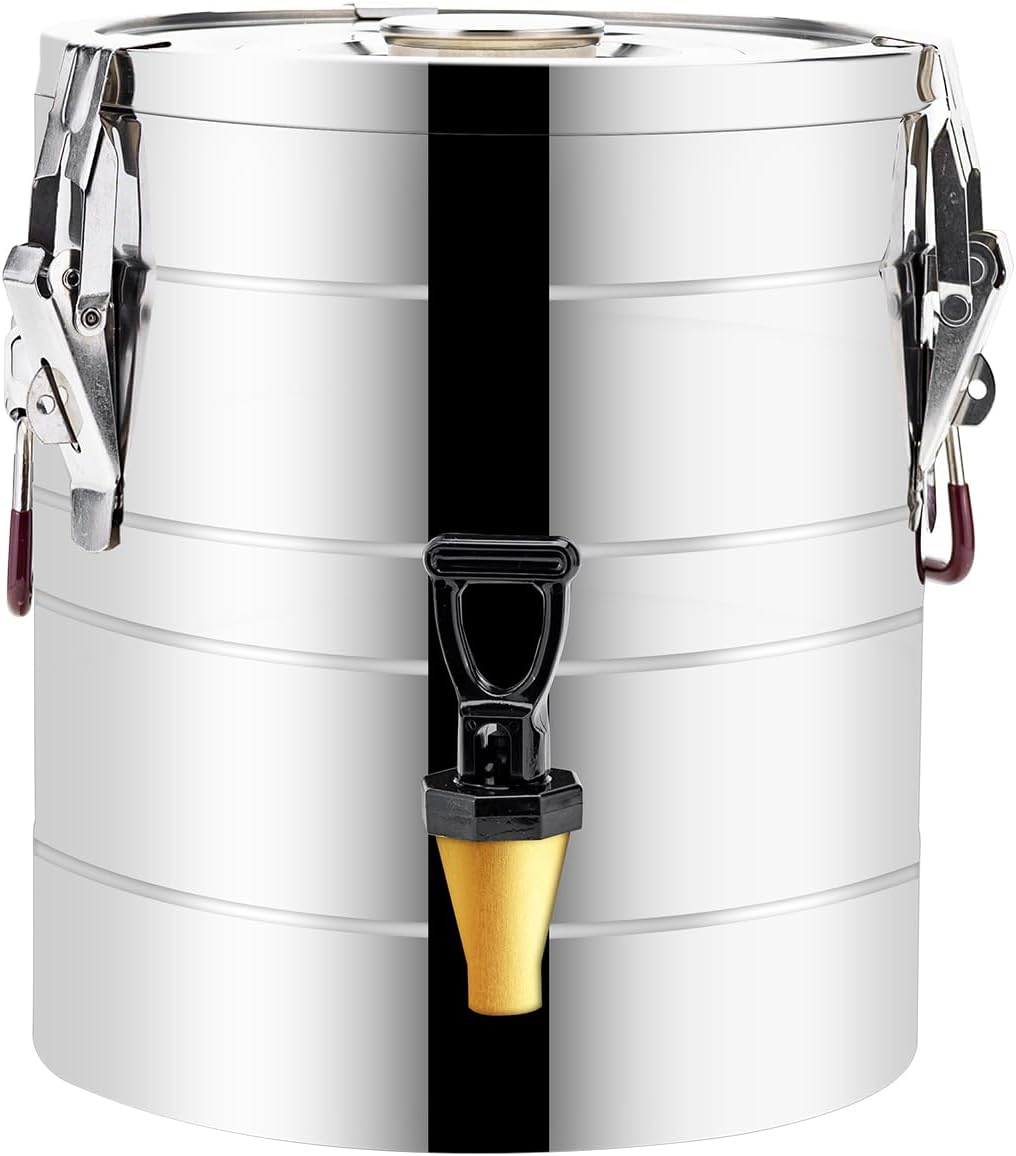 Stainless Steel Insulated Beverage Dispenser,Cold and Hot Drink Dispenser 30 Liters 8.0-Gallons Water Dispenser