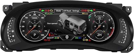 Meter Cockpit Digital Dash Cluster Easy Installation LCD Screen Driving Car Information Display,for Jeep Wrangler JK 2010-2018 Speedometer Instrument Upgrade