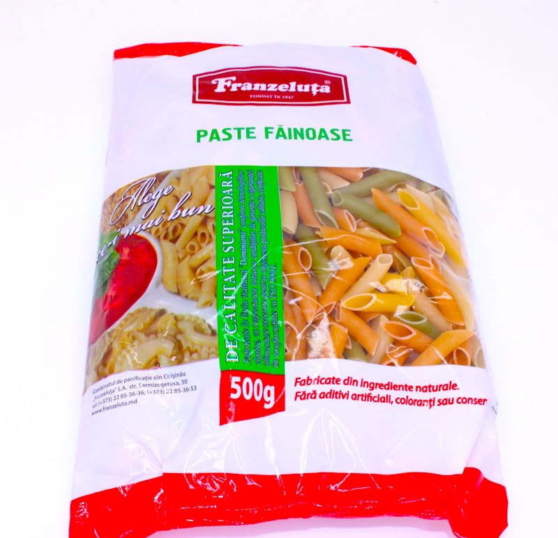 Franzeluta Mosaic Penne Noodles 500G - Essential Pantry Staples For Delicious Meals - Versatile Penne Pasta Perfect For Any Dish - Convenient And Tasty Noodles For Your Grocery Needs