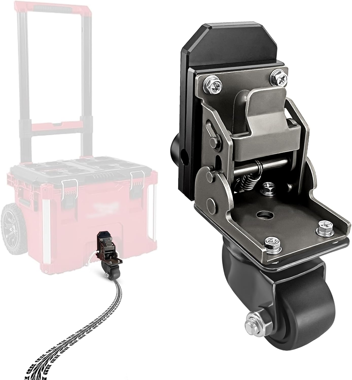 Front Wheels Compatible for Milwaukee Packout Rolling Tool Box,Packout Caster Wheels Accessories for Packout Tool Box,Making Transportation Easy