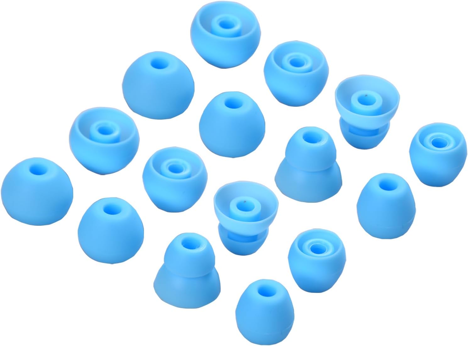 Replacement Eartips Silicone Earbuds Tips Buds Ear Set Accessories for Beats Flex Wireless Headphones,8 Pairs (Flame Blue)