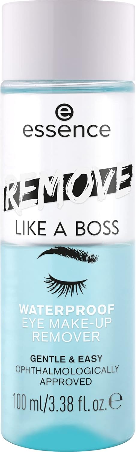 essence | Remove Like A Boss Waterproof Eye & Face Make-Up Remover | Bi-Phase, Gentle & Caring, Easy to Remove | Vegan & Cruelty Free | Free from Parabens, & Microplastic Particles