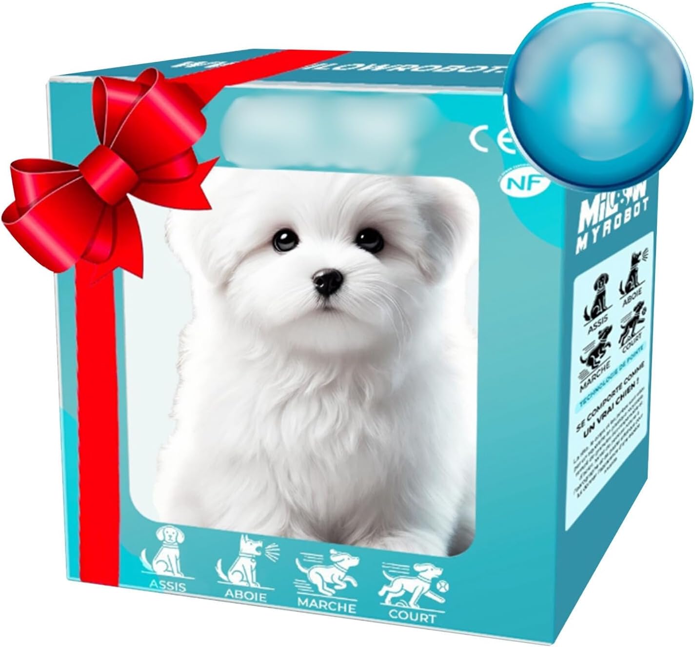 Robot Dog for Kids Robotic Puppy Toy 2025 AI Robotic Dog,Realistic Robot Puppy That Acts Like a Real Puppy - Walking, Barking, Tail Wagging, Electronic Pet Gift for Kids(Powered by 2 AA Batteries)