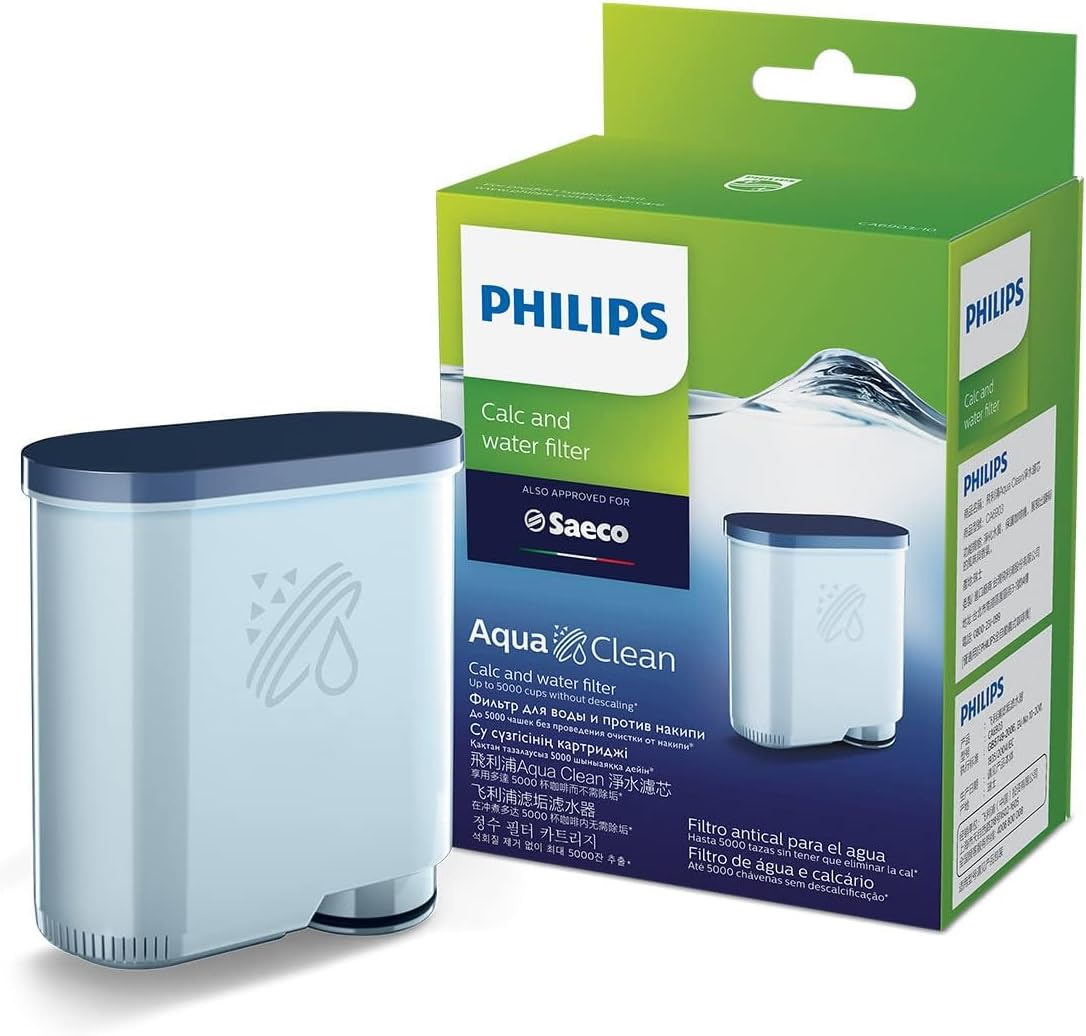 Philips Kitchen Appliances Philips AquaClean Original Calc and Water Filter, No Descaling up to 5,000 cups, Reduces Formation of Limescale, 1 AquaClean Filter, (CA6903/10)