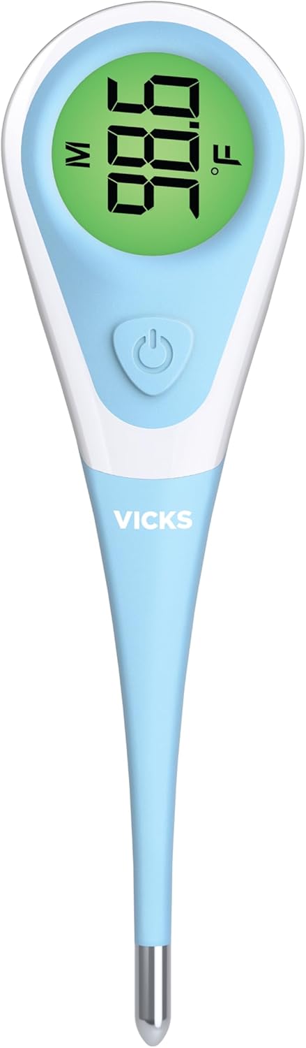 Vicks ComfortFlex Digital Thermometer – Accurate, Color Coded Reading in 8 Seconds – Digital Thermometer for Oral, Rectal or Under Arm Use
