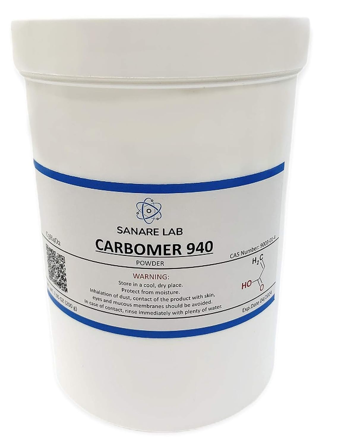 Carbomer 940 200g (7 oz) Carbopol Thickening Agent Formulation Carbopol Emulsify