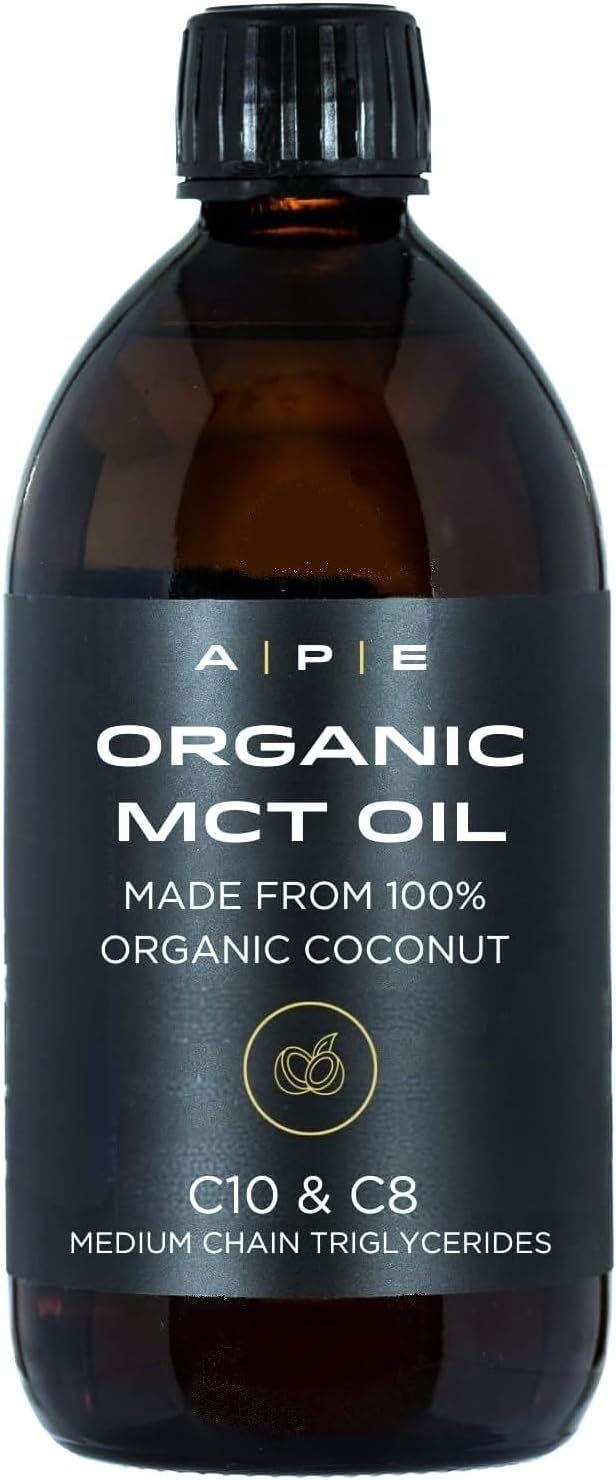 APE Nutrition C8 & C10 MCT Oil 100% Pure Coconut | Supports Keto Diet, Ketone Boost Intermittent Fasting for Energy & Mental Clarity, Vegan | 500ml Add to Drinks, Smoothies, Soups