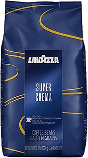 Lavazza Super Crema Whole Bean Coffee, Medium Espresso Roast, Arabica and Robusta Blend, 2.2 lb Bag, Package May Vary (Pack of 1)