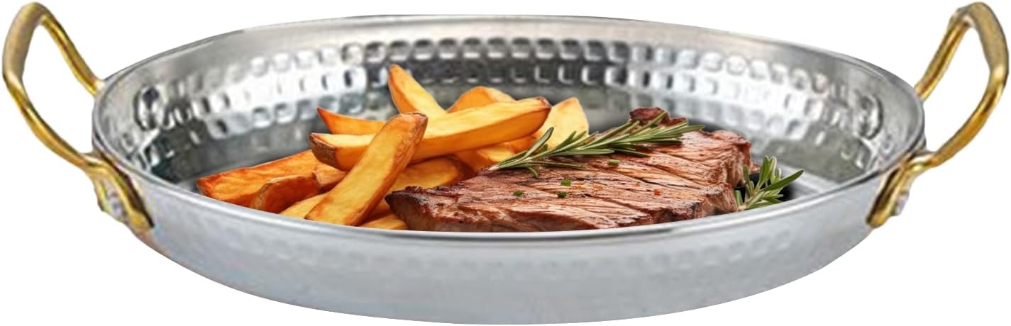 Cooking Pan - Stainless Steel Seafood Plate,Kitchen Cookware with Double Handles Uncoated Saucepan Pot for Home Family Beginner Cooking Dining Outdoor Gatherings Restaurants Lobster