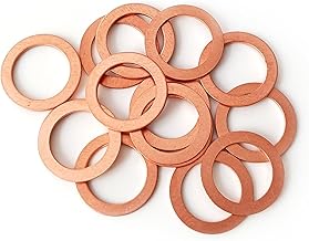 15 Pcs Oil Drain Plug Gasket - 14mm OEM Copper Oil Drain Plug Washer Gaskets - Compatible/Replacement for Mercedes Oil Crush Washer OEM PN Part#: 007603-014106