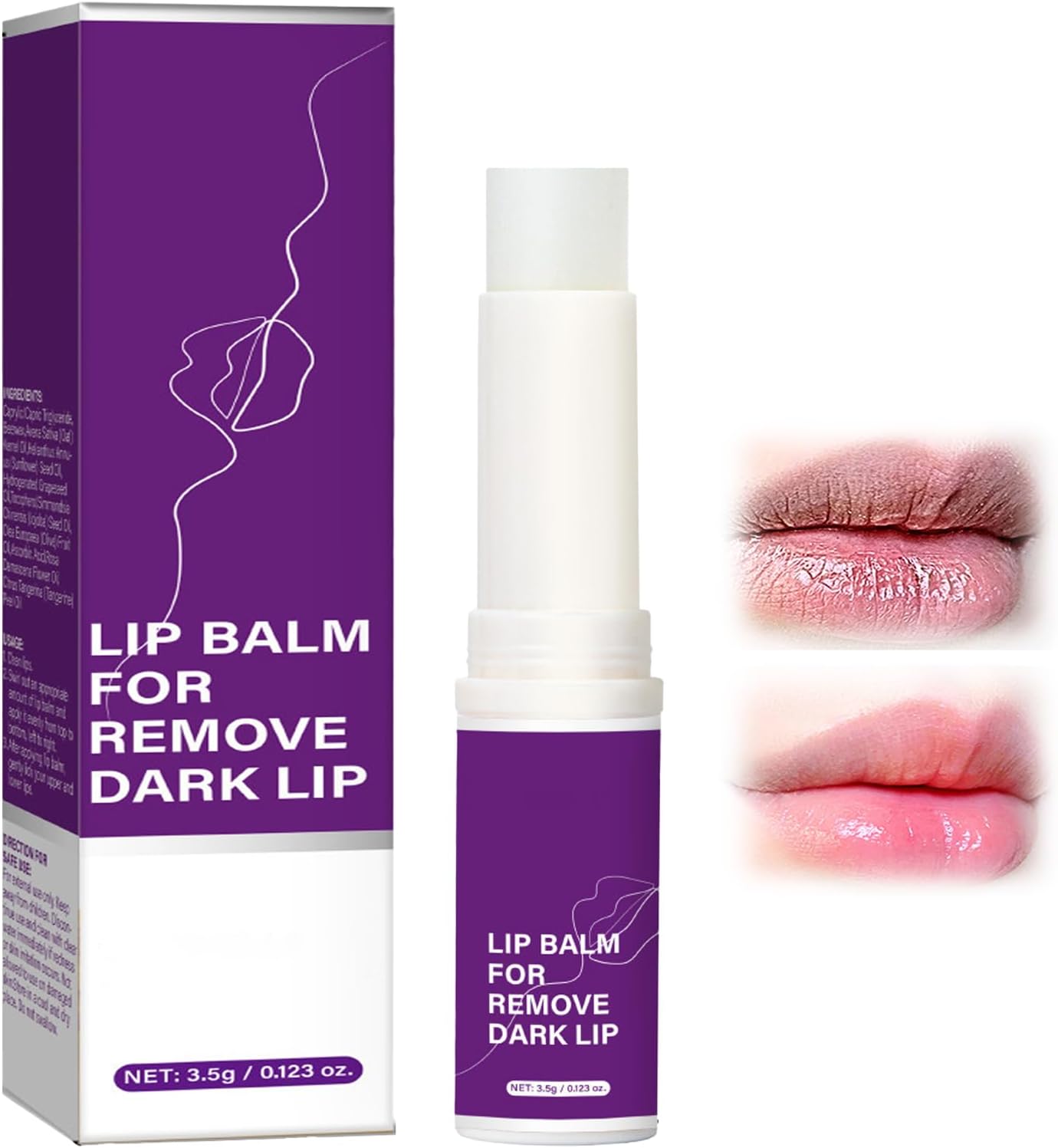 Lip Lightening for Dark Lips, Deep Moisturization Lip Balm, Natural Ingredients Lip Balm for Dry Cracked Lips, Long Lasting Smooth Lip Repair, Lip Salve for All Skin Types, Give Lip Care for Women Men