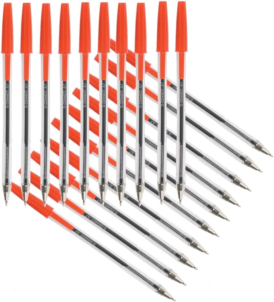 Q-Connect Ballpoint Pen Medium Red (Pack of 20) KF34044