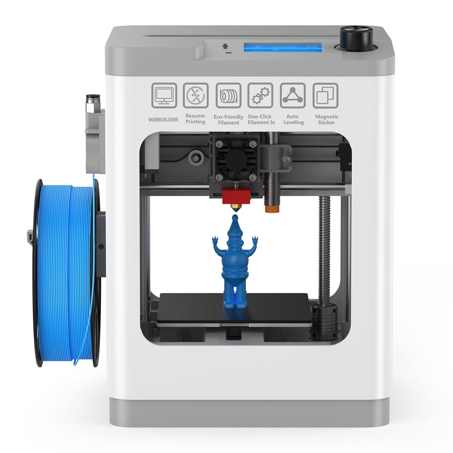 WEEFUN Upgraded Tina2 3D Printer, Auto Leveling DIY 3D Printers for Beginners, Fully Open Source with Resume Printing, LCD Screen and Removable Magnetic Build Plate, Work with PLA/PLA Pro/TPU Filament
