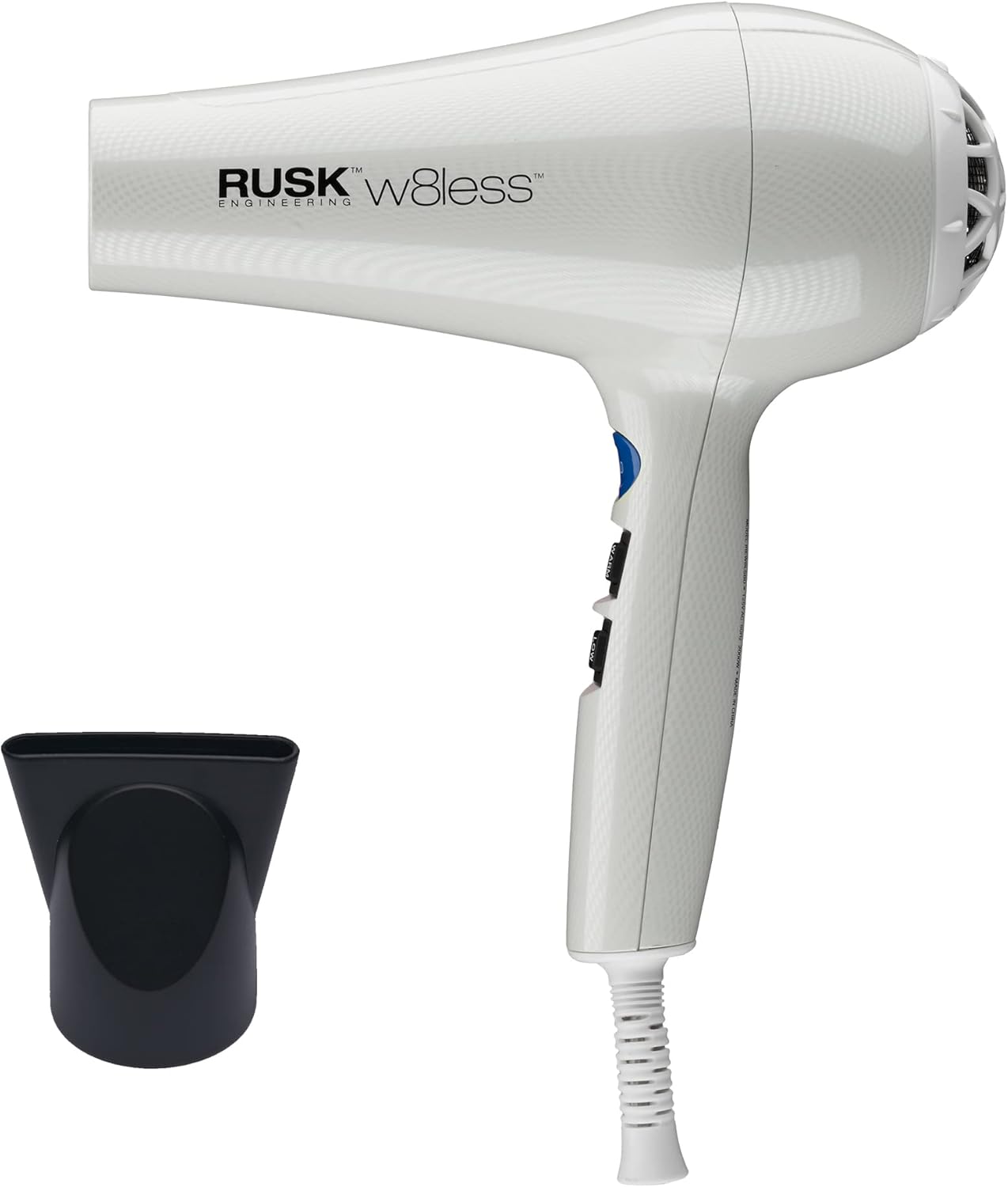 RUSK Engineering W8less Professional 2000 Watt Dryer, 7 Speed Settings, Lightweight.