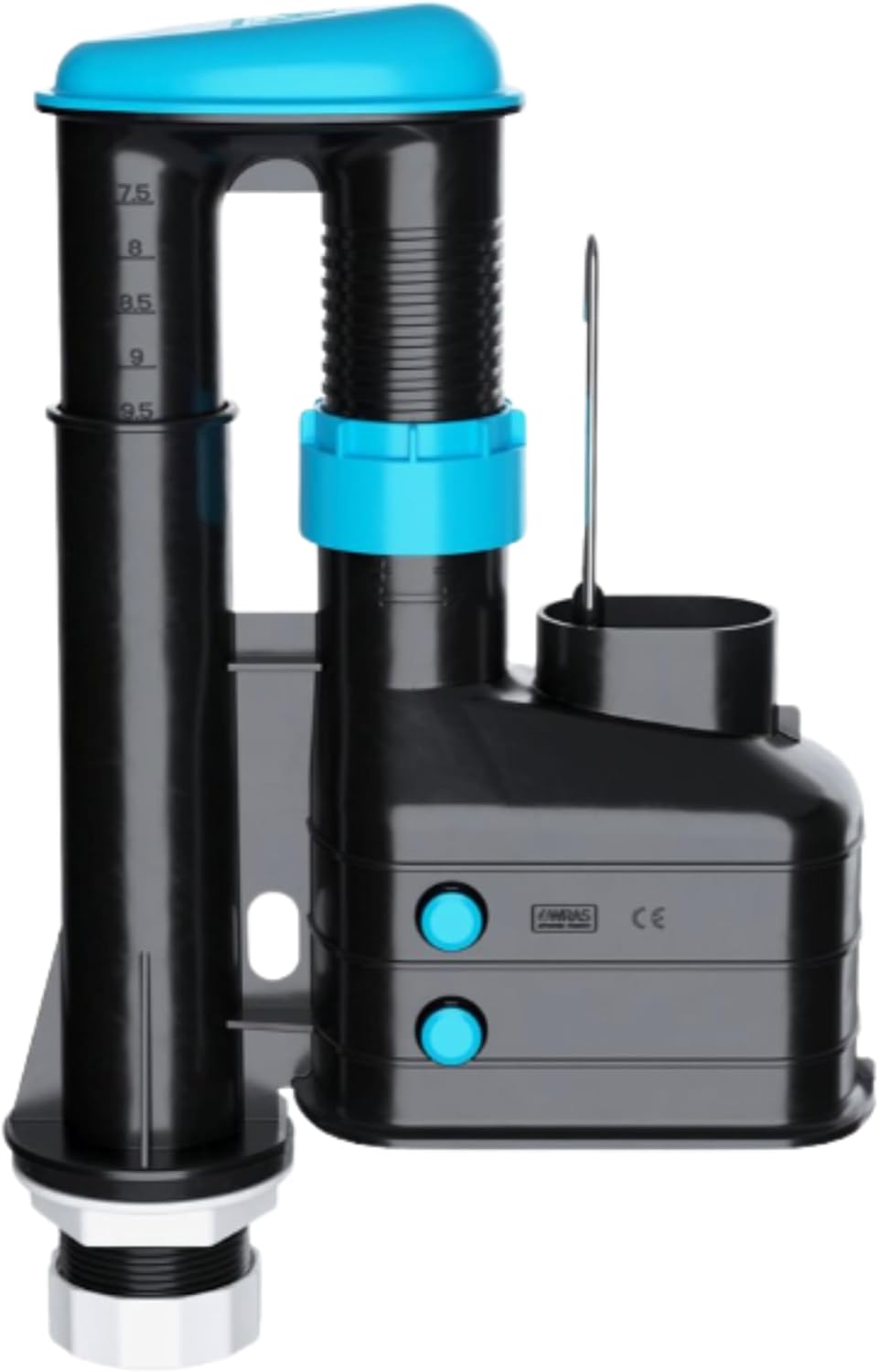 Hulthor Toilet Syphon Replacement Kit - Universal Dual Flush Syphon for Handle-Operated UK Cisterns, Adjustable, Easy Fit, WRAS Approved, Internal Overflow