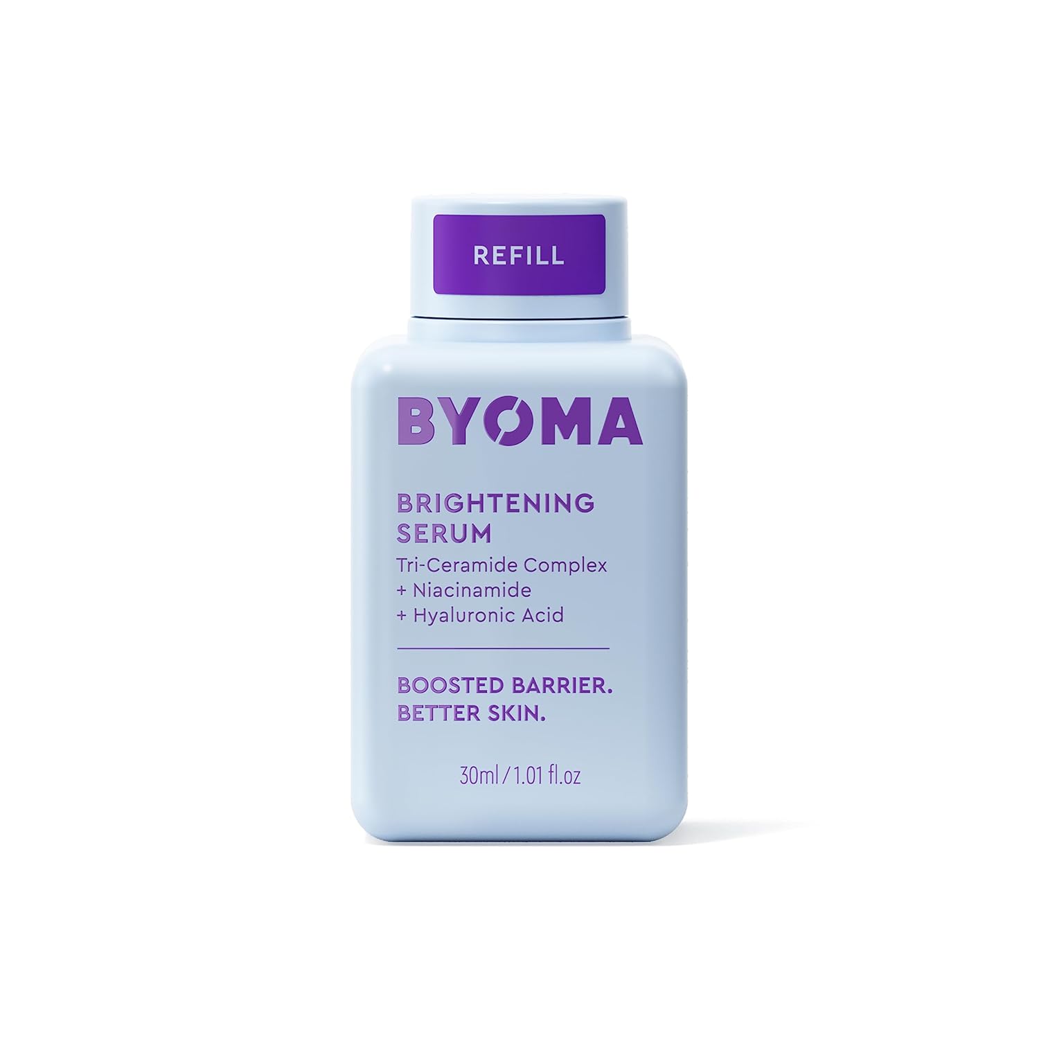 BYOMA Brightening Serum Refill - Barrier Repair Serum - Brightening & Hydrating Face Serum with Hyaluronic Acid, Niacinamide & Ceramides - Hyaluronic Acid Serum For Face - 1.01 fl. oz Refill