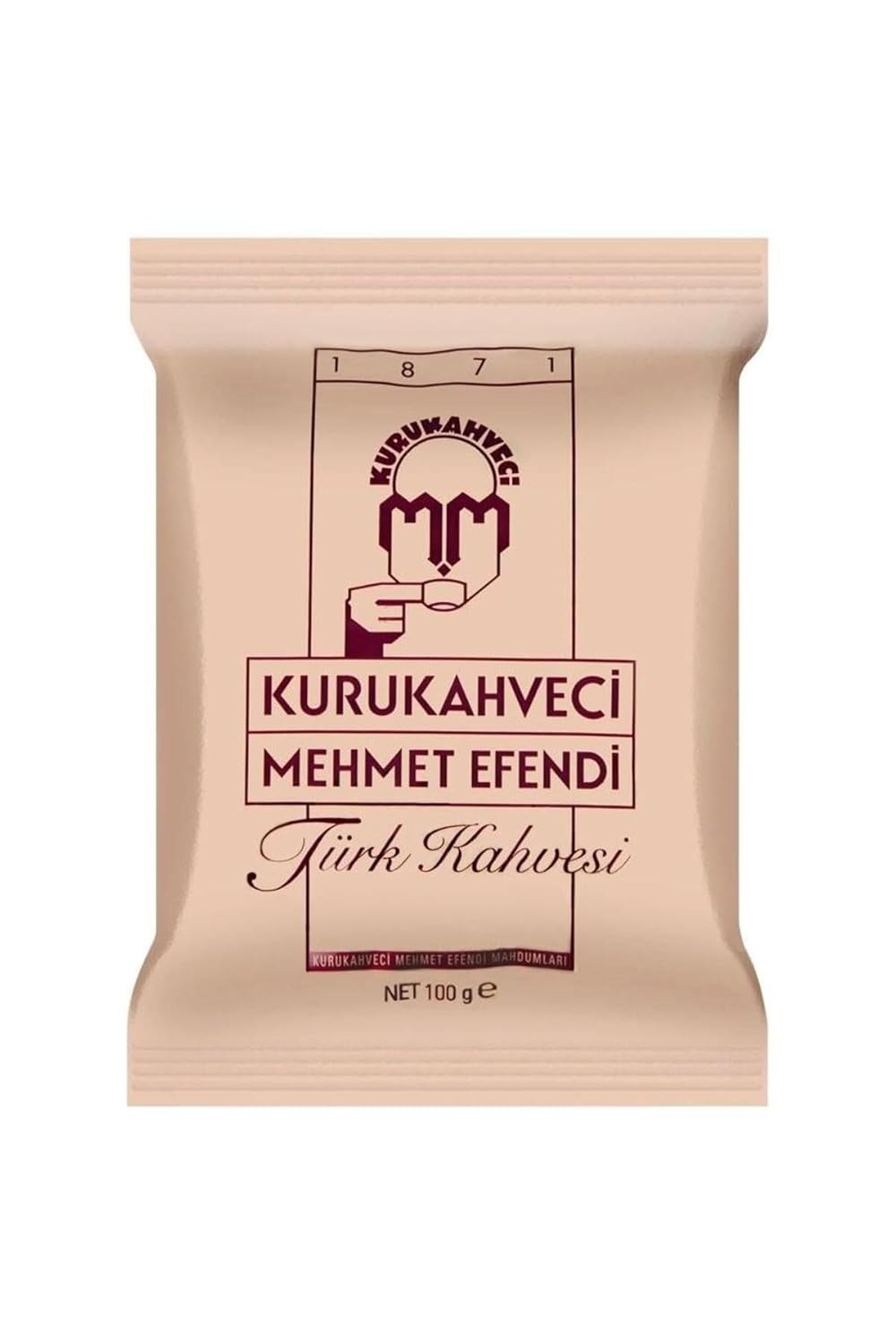 KURUKAHVECI MEHMET EFENDI Turkish Coffee, Arabica Beans, Roasted Ground,Rich Aroma, Fresh, Medium to Heavy-bodied, Original Taste Since 1871 (3.52 OZ / 100 Gr)
