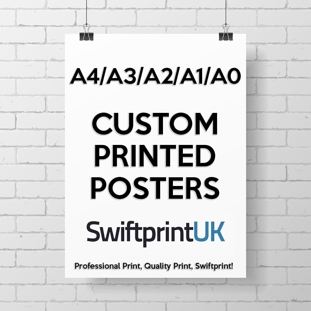 SwiftprintUK Colour Photo/Poster Printing custom your photo image artwork, A0 A1 A2 A3 A4 Paper Sizes (A4-210x297mm)