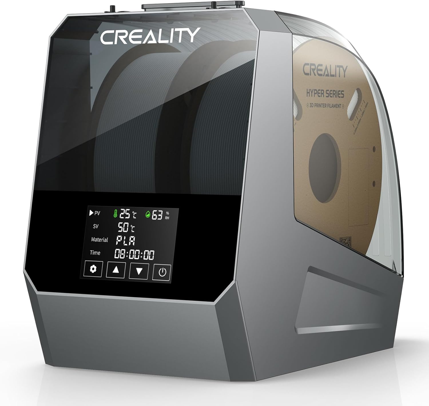 Creality Official Space Pi Filament Dryer Plus, 2 Rolls 3D Printer Filament Dryer Box 360° Hot-Air Heating with Fan, Upgraded Filament Dehydrator Storage Box for 1.75/2.85mm PLA PETG ABS TPU Material