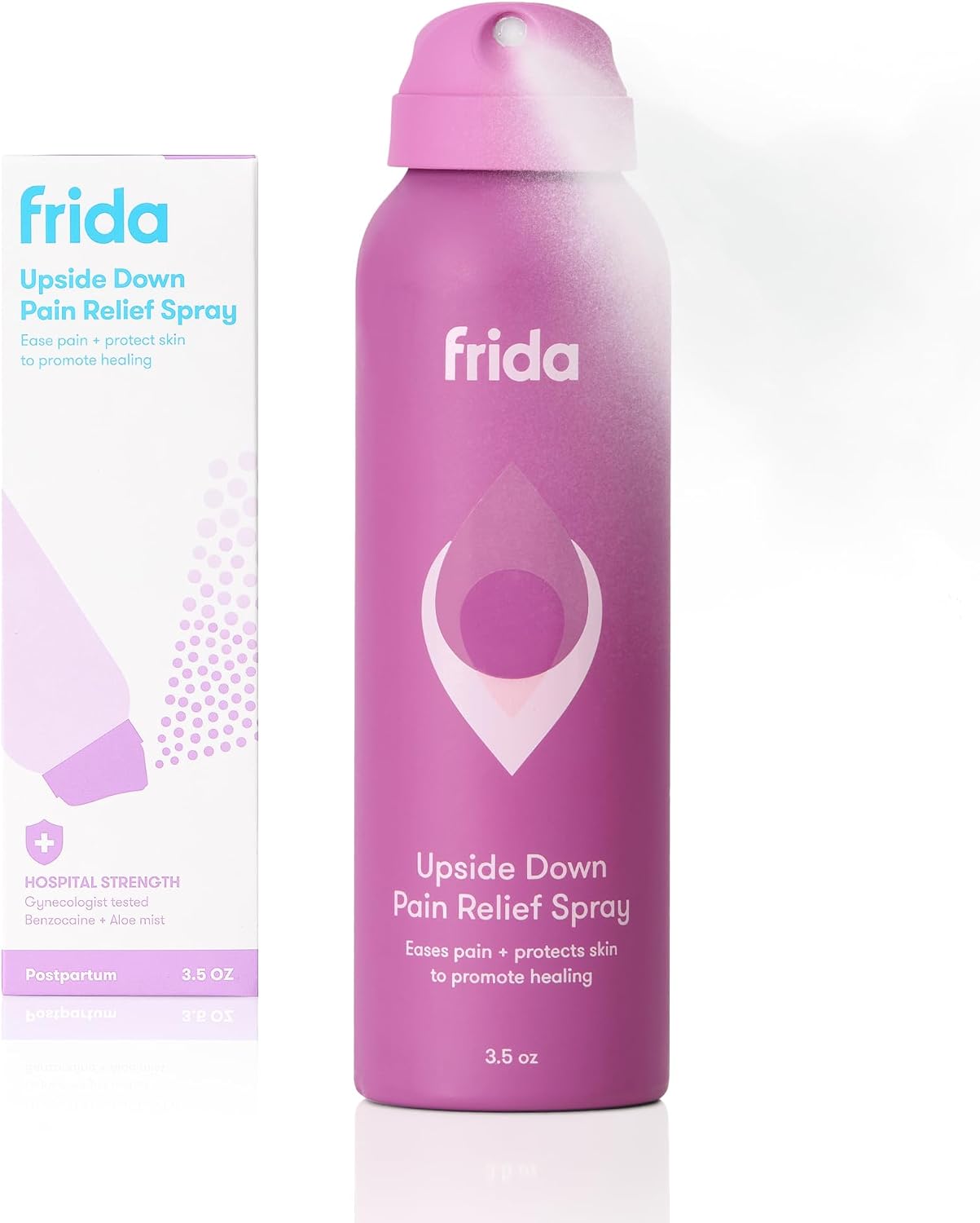 Frida Mom Anesthetic Spray, Hospital Strength, Postpartum Essentials, 3.5oz | Benzocaine & Glycerin for Instant Relief and Healing, Dermatologist Tested, with Aloe & Witch Hazel