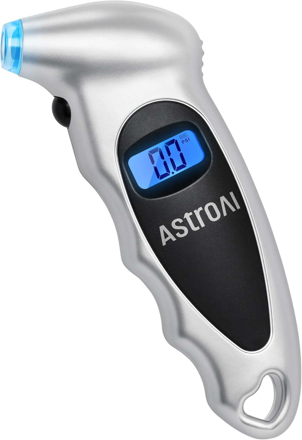 AstroAI Digital Tyre Pressure Gauge 150 PSI 4 Settings for Car Truck Bicycle with Backlit LCD and Non-Slip Grip Tyre Pressure Checker, Silver