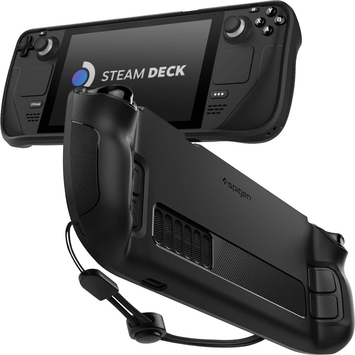 Spigen Rugged Armor Case Compatible with Steam Deck LCD (2022) / Steam Deck OLED (2023) - Matte Black