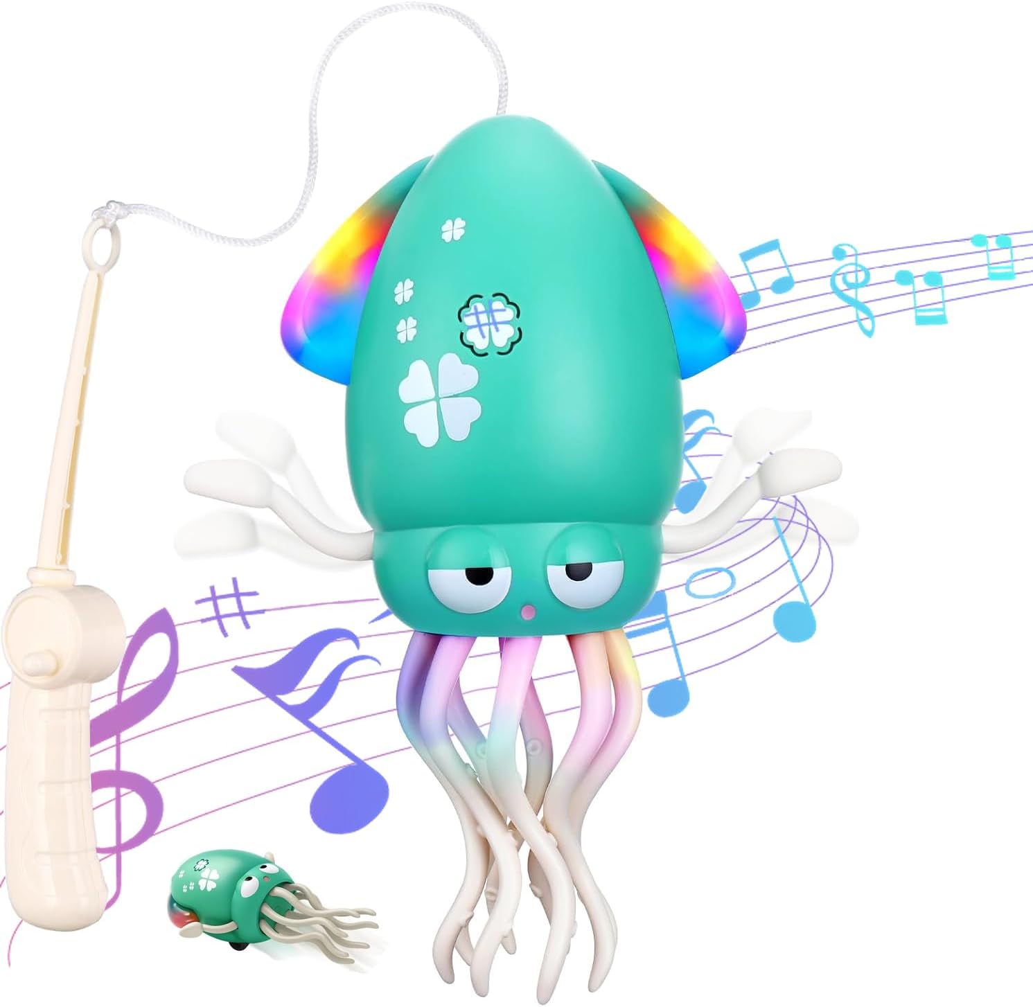 Electric Dancing Octopus Toy, 2025 New Electric Auto-Avoid Crawling Octopus Rechargeable with LED & Music,Smart-Tentacle Explorer for Kids Stress Relief & Fun
