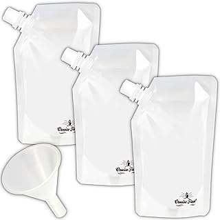 Concealable And Reusable Cruise Flask Kit - Sneak Drinks Anywhere! - 3 x 8 oz + 1 funnel