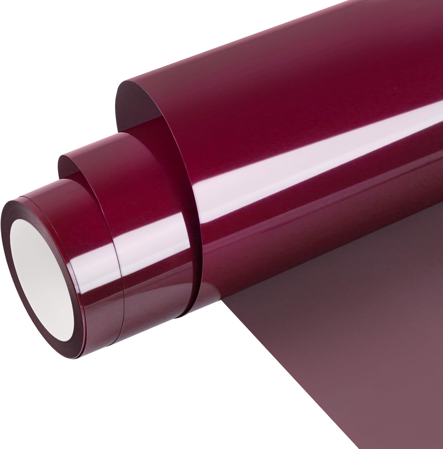 WRAPXPERT Maroon HTV Heat Transfer Vinyl Rolls,Maroon Iron on Vinyl 12" x5ft Burgundy Heat Press Vinyl for T-Shirts,Works with All Cutting Machines