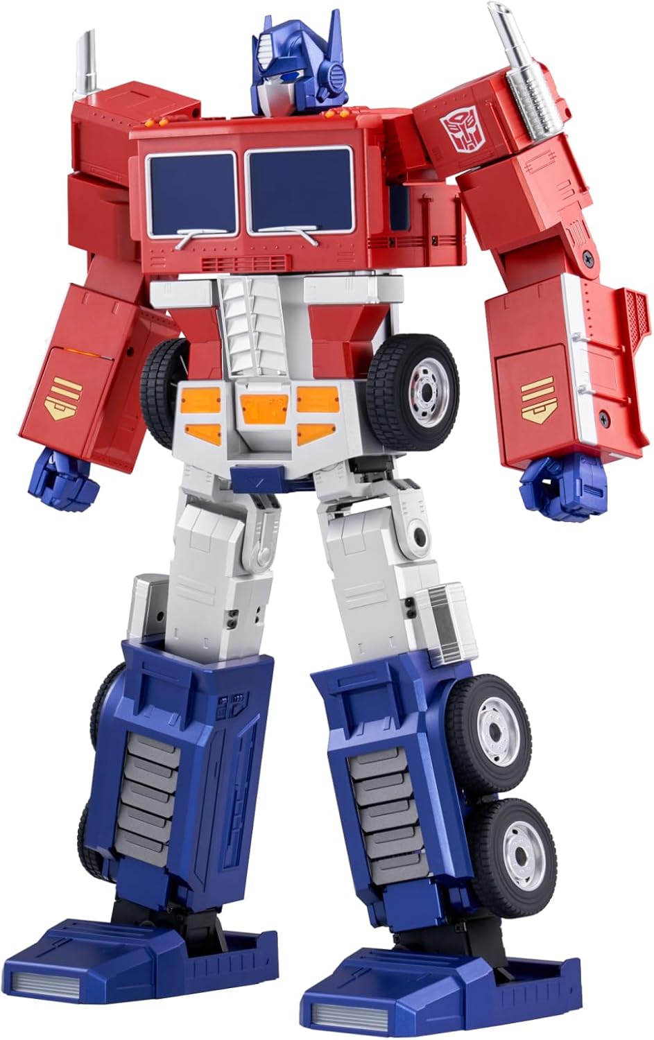 Robosen Elite Optimus Prime – Auto-Converting G1-Inspired Transformer Robot, Voice & App Controlled, 27 Servo Motors, 39 Voice Commands, 125+ Sound Effects, Programmable (Block/Manual/PC), 16″