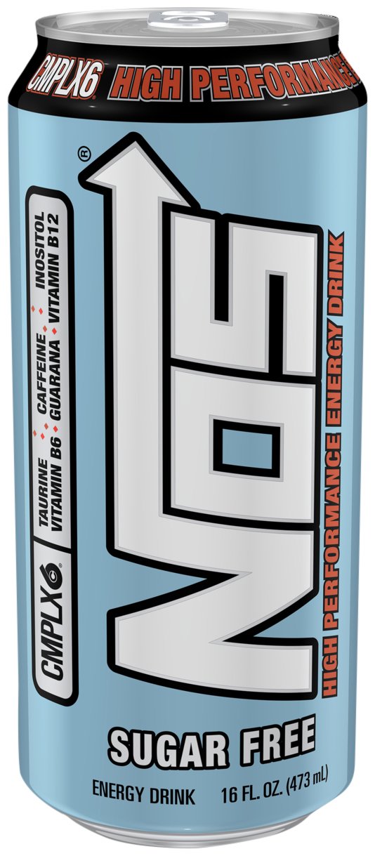 NOS Sugar Free Energy Drink, 16 fl oz, 12 pack