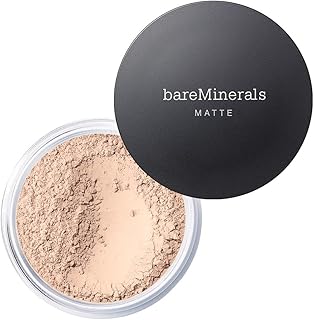 bareMinerals Original Matte Loose Mineral Foundation SPF 15, Powder Foundation Makeup, Buildable Coverage, Reduces Shine, Talc Free Foundation, Vegan