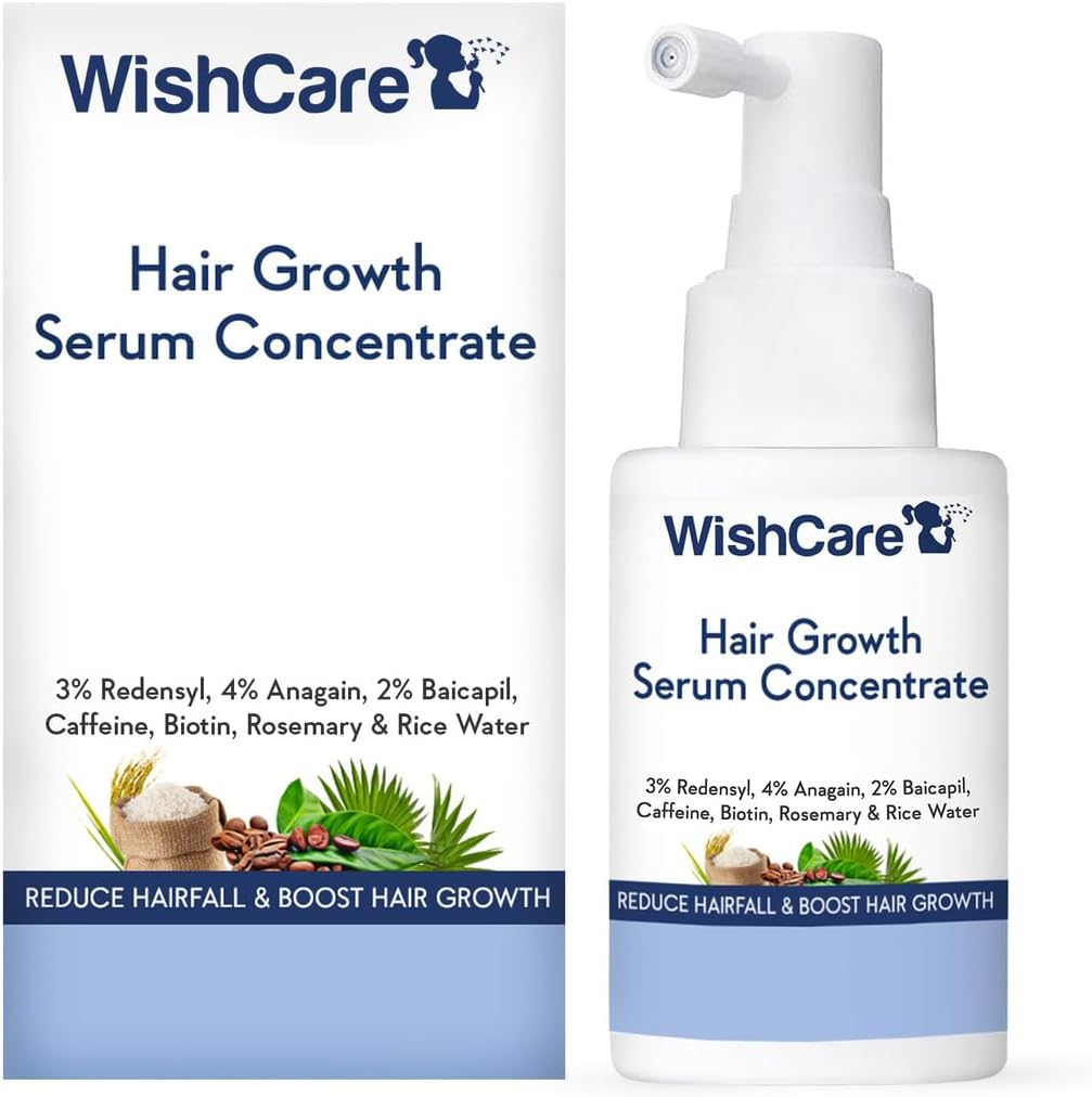 WishCare Hair Growth Serum with Rosemary, Redensyl, Anagain, Baicapil, Caffeine, Biotin