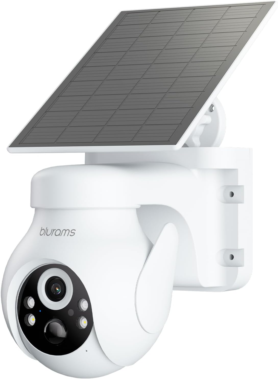 blurams Solar Outdoor Camera Wireless, 360° PTZ Security Cameras Wireless Outdoor with Human Auto Tracking, 2K IR/Color Night Vision, Battery Powered, 2.4GHz Only