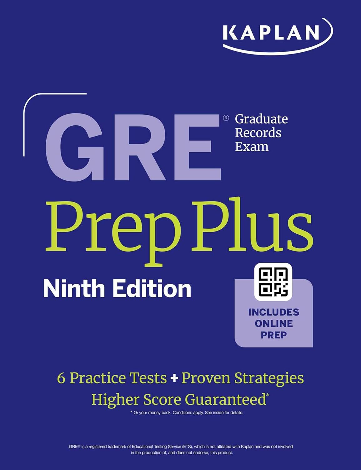 GRE Prep Plus, Ninth Edition (2025): Includes 6 Practice Tests, 1500+ Practice Questions + Online Access to a 500+ Question Bank, Video Tutorials, and Live Class Sessions (Kaplan Test Prep)