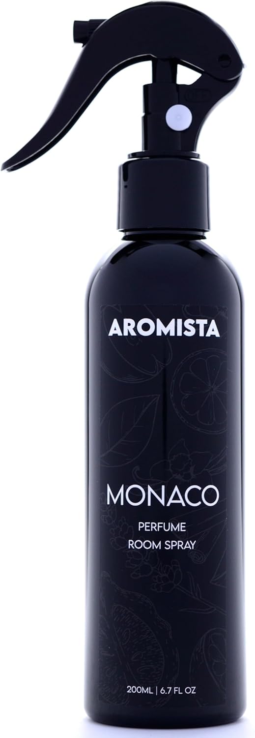 AROMISTA Monaco Lemon Vanilla Room Spray 200ml Air Freshener Linen Mist Luxury Perfume Car Cologne Fragrance Spray Home Scent
