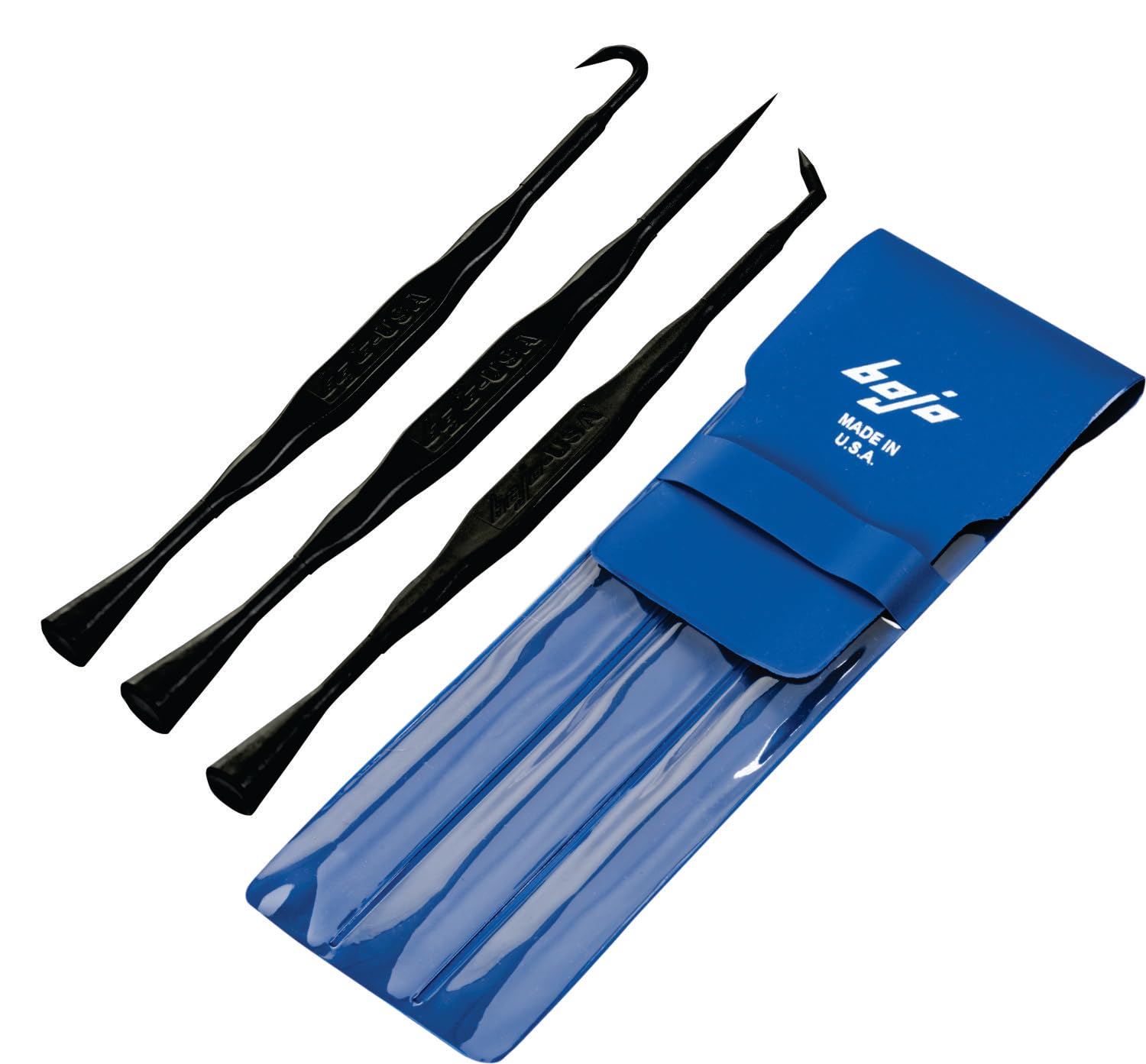 Bojo Tools - 3-Piece O-Ring Pick Tool Kit in Pouch - Heavy Duty