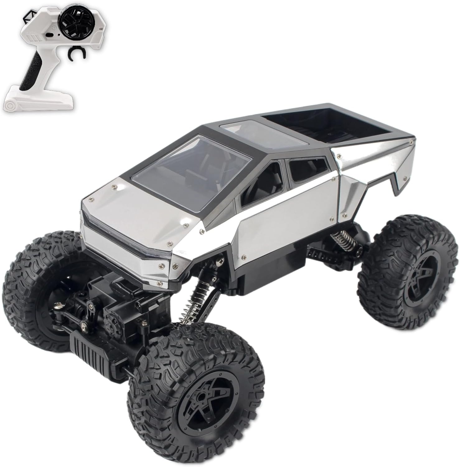 Remote Control Car, 1:14 Rc Monster Truck Cyber Toy, Off-Road Pick-up, 4WD RC Truck for All Terrain, 2.4GHz Vehicles Gifts for Adults and Boys Age 8-12