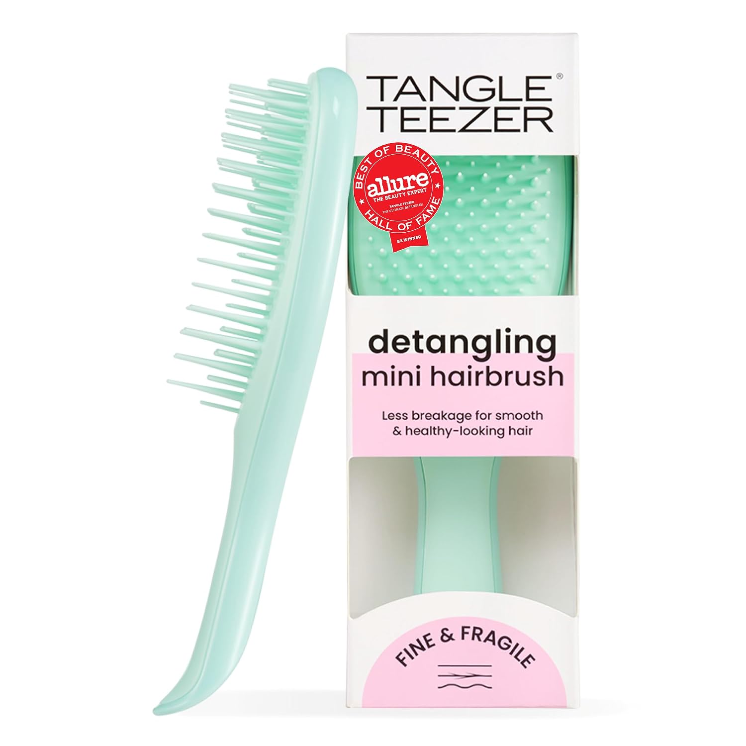 Tangle Teezer Fine Ultimate Detangler Mini Hair Brush for Fine Hair, Mint