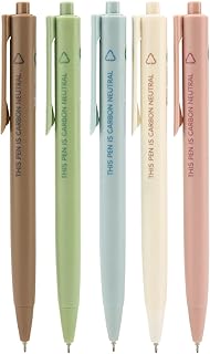 M&G Gel Pens, 5 PCS Retractable Quick Dry Gel Ink Pen, Fine Point 0.5mm Triangular Black Ink Pens, Eco Friendly Smooth Writing Silent Pens for Home School Office Supplies