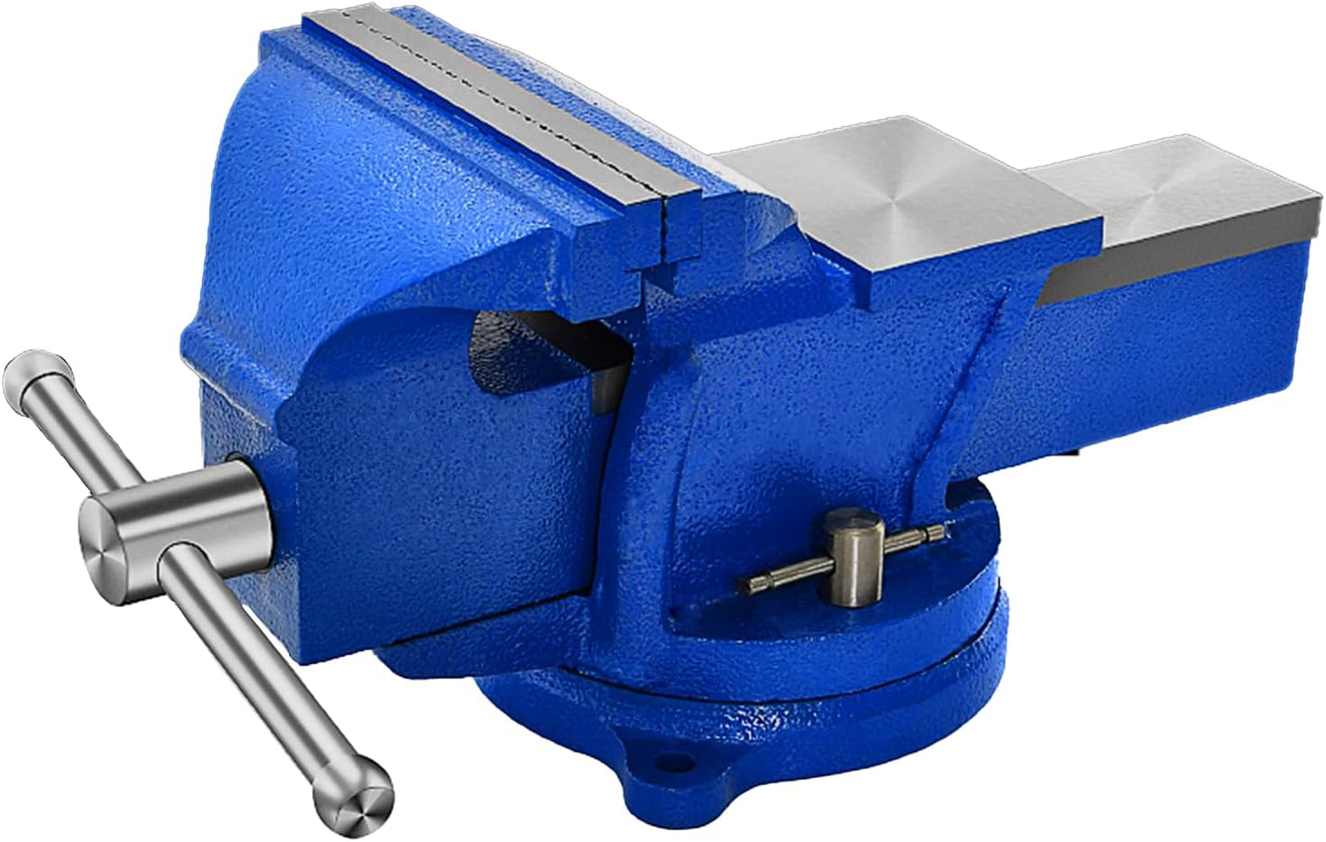 Bench Vise Heavy Duty, Table 6" Vise - Locking Base Clamp Cast Steel 360° Swivel Vice with Anvil, Table Clamp Pipe Lock Pliers Base Desktop for Woodworking Cutting Conduit Drilling, Sanding