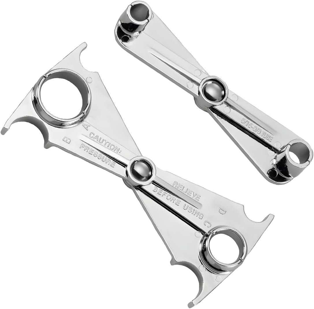 Fuel Line Disconnect Tool, 3/4 5/8 1/2 3/8 Inch & 3/8 5/16 Inch Fuel Filter Removal Tool for Quick Disconnection, Multi-Purpose Scissor Fuel Line Wrench Fit Cars Truck SUV (2 in 1+4 in 1)