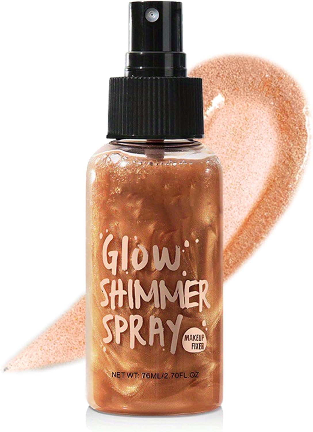Body Shimmer Oil - Liquid Highlighter for Face & Hair, Shimmer Body Oil Glow, Waterproof, Long-Lasting, Non-Sticky Luminizer, Lightweight Shimmering Makeup, Perfect for a Radiant, Dewy Highlight 1pcs