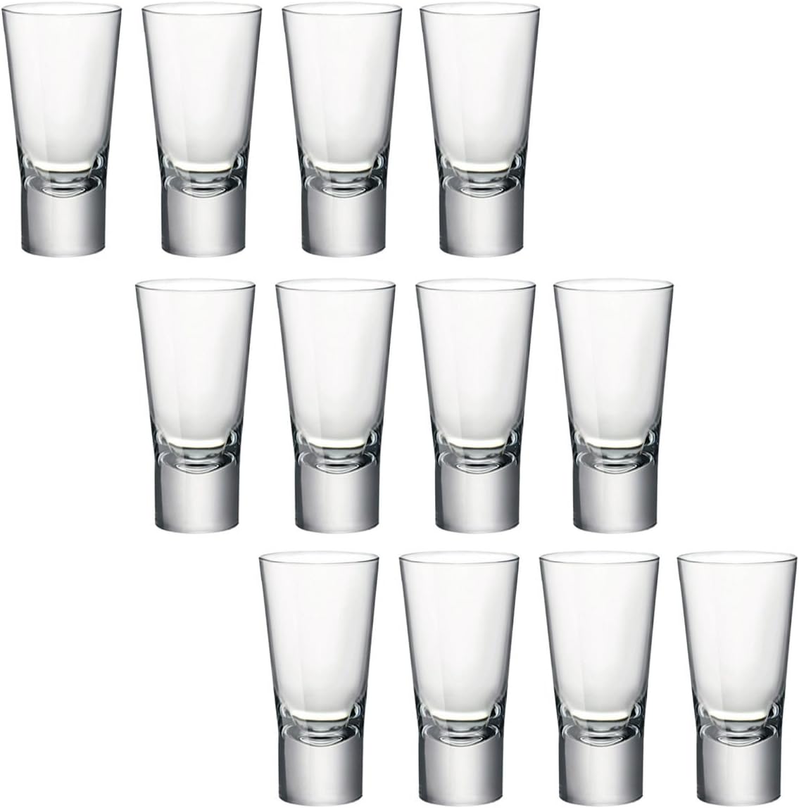 Bormioli Rocco Ypsilon Toughened 70ml Double Shot Glasses Vodka Shooter Drinking Glass