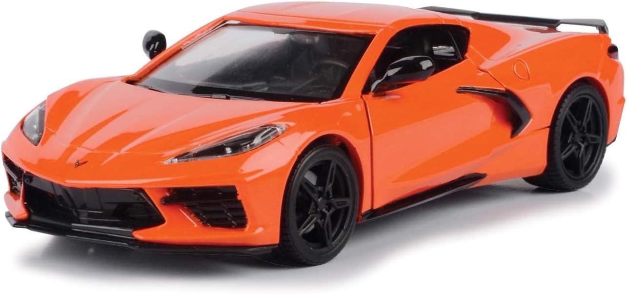 Motor Max 2020 Chevy Corvette C8 Stingray, Orange 79360OR - 1/24 Scale Diecast Model Toy Car
